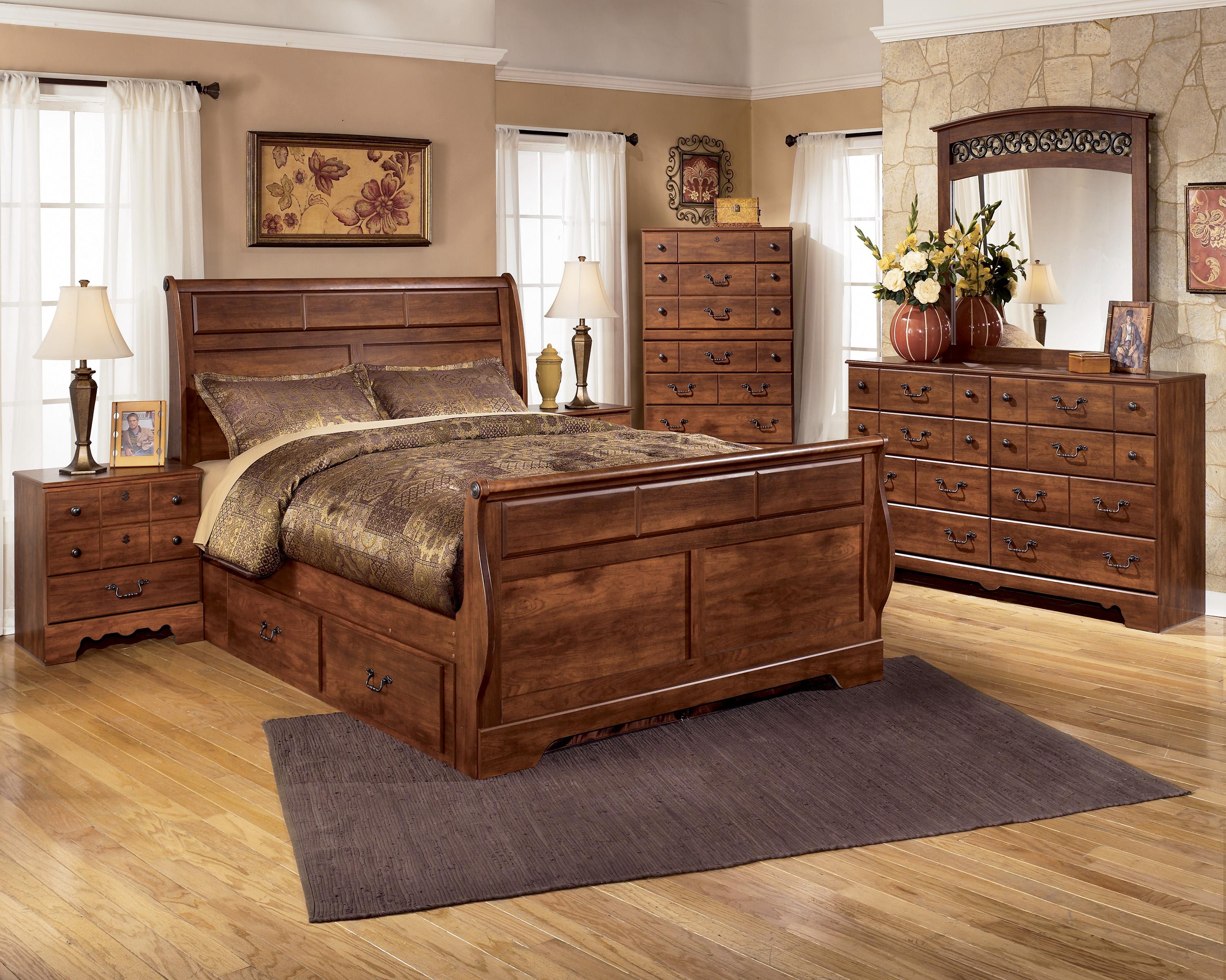 Signature Design by Ashley Timberline Queen Sleigh Bed with Underbed
